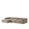 Elegantedge Wood Right Aligned 3-Seater With Upholstery Non Storage Sofa In White Colour