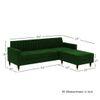 Deeplac Sectional Fabric Sofa - Green