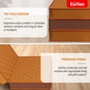 KURLON Aaram Tri-Fold, PU Foam, Compact & Foldable 3 inch Single Coir Mattress (L x W: 72 inch x 36 inch)
