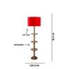 Devansh Shelf Wooden Floor Lamp