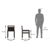 Casella Solid Wood Dining Chair in Mahogany Finish - Set of 2