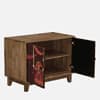 Darby Mango Wood Hand Painted Multicolour 2 Door Small Cabinet In Natural Finish