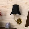 Devansh Metal Electric Wall Light in Gold Colour with Yellow Shade Count of 2 Lights