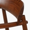 Abacus Solid Wood Dining Chair in Brown Colour