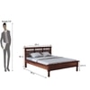 Medhasvini Solid Wood Queen Size Non Storage Bed In Teak Finish