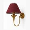 Devansh Metal Electric Wall Light in Antique Gold Colour with Maroon Shade Count of 2 Lights