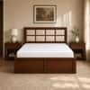 Eshaan Solid Wood Comfort Queen Bed Box Storage Provincial Teak Finish Mattress 60 x 78 Inches