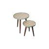 Vriksha Round Nesting Tables with Wooden Legs, Side Tables, Wooden Tables, Living Room Decor by A Tiny Mistake
