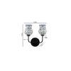 Aerilyn Dual Multicolor Mosaic Glass Wall Mounted Lamp with Iron Base