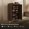 Webster 24 Pair Shoe Rack in Walnut Finish