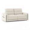 Linaro Leather 3 Seater Double Motor Recliner In Grey Colour