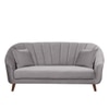 Nilo Velvet 3 Seater Sofa in Grey Colour
