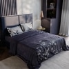 Stoa Paris Super King Size 100% Cotton Bedsheet with 2 Pillow Covers  Size Purple Grey