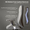 Kepler Brooks Atlas Premium Leatherette Office Desk Chair in Grey Colour