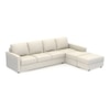 Apollo Compact Sofa (Colour : Pearl, Cushion : Soft, Back Type : Regular, Seating Capacity : Right Aligned 3 Seater + Right Aligned Chaise + Ottoman)