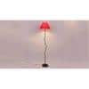 Edison Red Fabric Floor Lamp with Black Iron Base