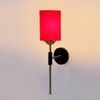 Devansh Metal Electric Wall Light in Black Colour with Red Shade Count of 1 Light