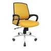 Smart Ergonomic Chair With Breathable Yellow Mesh Fabric
