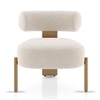 Maude Lounge Chair In Snow Colour