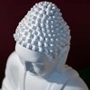 White Double Lotus Buddha Water Fountain