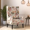 Morgen Lounge Chair in Peach Floral Colour