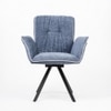 Cotton Fabric Dining Chair in Blue Colour