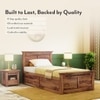 Fidora Solid Wood Single Storage Bed In Teak Finish
