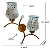 Devansh Metal Electric Wall Light in Gold Colour with Multi Shade Count of 2 Lights
