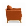 Lorentz Boucle Fabric Lounge Chair in Orange Colour