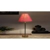 Pink Jute with Metal Gold Table Lamp
