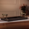 Ireka Home Rasa Wooden Serving Tray with Iron Handles