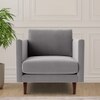 Tharoli Velvet 1 Seater Sofa in Grey Colour
