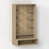 Bluewud Shubh Mini Engineered Wood Prayerut In European Oak Finish
