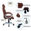 Wiwneags High Back Executive Chair in Ten Brown Colour