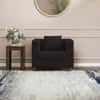 Windsor Premium 1 Seater Fabric Sofa in Deep Brown Velvet Colour