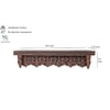 Eisner Red Colour Solid Wood Handcarved Floating Wall shelf