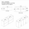 4 Doors Modular Wall Mounted Kitchen Cabinet With Adjustable Shelf In Cochwood Brown Finish