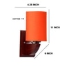 Devansh Solid Wood Electric Wall Light in Orange Colour with Orange Shade Count of 1 Light