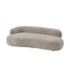 Luxelounge Wood 2-Seater + Ottoman With Upholstery Non Storage Sofa In Beige Colour
