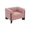 Octavia Boucle Fabric Lounge Chair in Pink