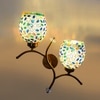 Devansh Metal Electric Wall Light in Gold Colour with Multi Shade Count of 2 Lights