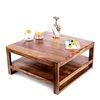 Turin Sheesham Wood Coffee Table In Teak Finish
