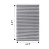 Jaipur Rugs Soft Houndstooth Wool Polyester Dhurrie Rug White 6x9 ft in Charcoal Slate