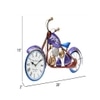 Blue Color Metal Decorative Handcrafted Motorcycle Wall Clock By Craft Tree
