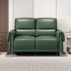 Vivian Two Seater Motorized Leather Recliner in Hunter Green Colour