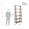 Noah Solid Wood Bookshelf in Teak Finish