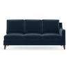 Abbey Sectional Sofa (Colour : Sea Port Blue Velvet, Cushion : Soft, Seater : Left Aligned 3 Seater + Left Aligned Chaise)