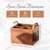 Inseparables Teak Wood Cutlery Holder Gold