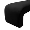 Floran Velvet 2 Seater Ottoman Bench in Black Color