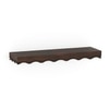 Ruki Solid Wood Wall Shelf Medium Size in Toasted Walnut Finish